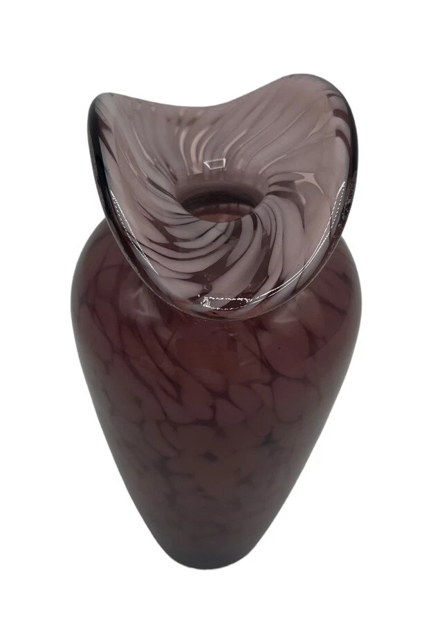 Jarrón Bud Silvestri vidrio artístico hecho a mano ciruela púrpura hecho en Taiwán R.O.C. Pequeño Foto 4 de 4