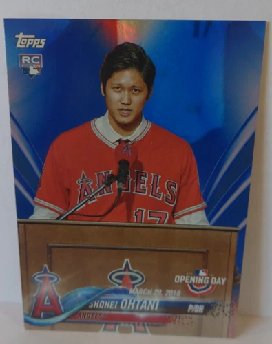 2018 SHOHEI OHTANI - TOPPS RC - RARE BLUE FOIL #200 OPENING DAY