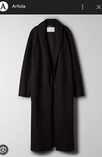 Aritzia The Group By Babaton Luxe Lounge Jacket /coat (black/h.medium Grey)xs