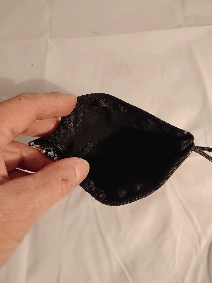 Mujeres Pequeño Monedero Damas Cartera Moneda Marroquí Cremallera Bolsa Llavero Regalo Foto 3 de 3