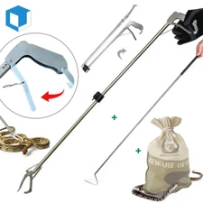 52" Heavy Duty Snake Tongs +39" Hook +Bag Reptile Grabber Catcher Handling Tool