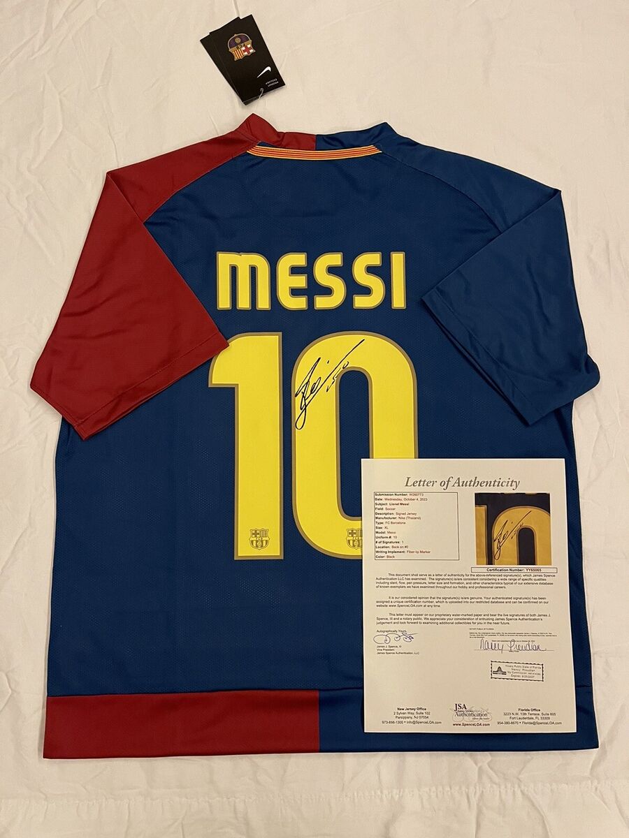 Lionel Messi Signed 2008/2009 Nike Barcelona Retro Home Lionel Messi Signed 2008/2009 Nike Barcelona Retro Home