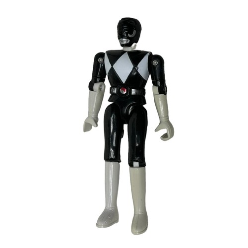 Figura de acción negra Bandai 1993 Mighty Morphin Power Ranger Power Rangers - Imagen 2 de 8