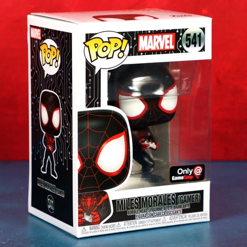 Funko Pop Miles Morales Gamer 541 Marvel GameStop Exclusive 2019 With Protector