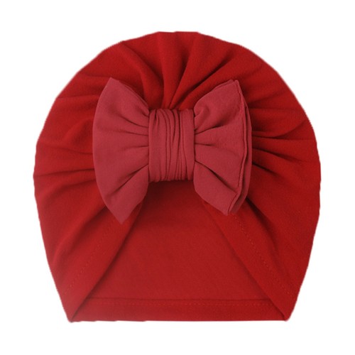 Newborn Baby Hat With Bow Infant Girls Beanie Cap Elastic Toddler Turban Hats - Picture 18 of 21