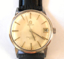 Rare Omega Seamaster Wrist Watch 600 with date window S.S. Case - Runs Great