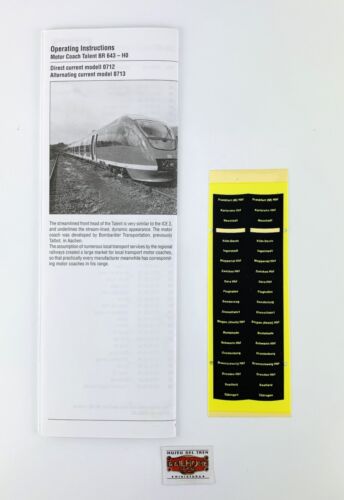 PS219 - BRAWA H0 44000 - AUTOMOTOR DIESEL TALENT DB BR 643 - ANALÓGICO DC - Imagen 8 de 9