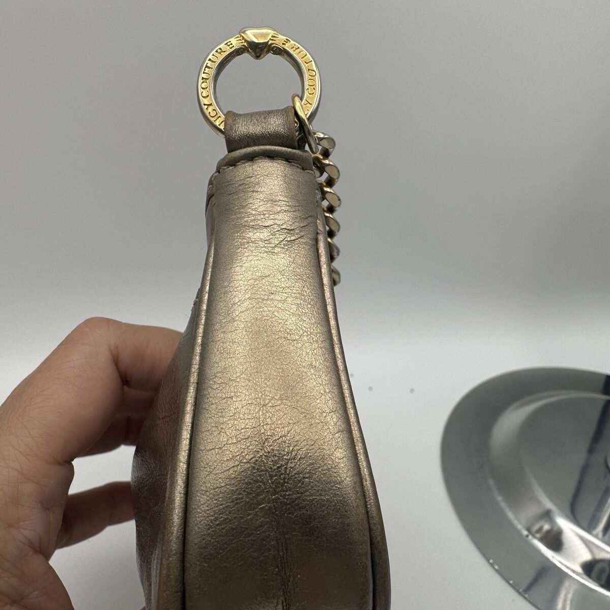 Vintage Juicy Couture Gold Metallic Mini Bag Purse Wristlet Vintage Juicy Couture Gold Metallic Mini Bag Purse Wristlet