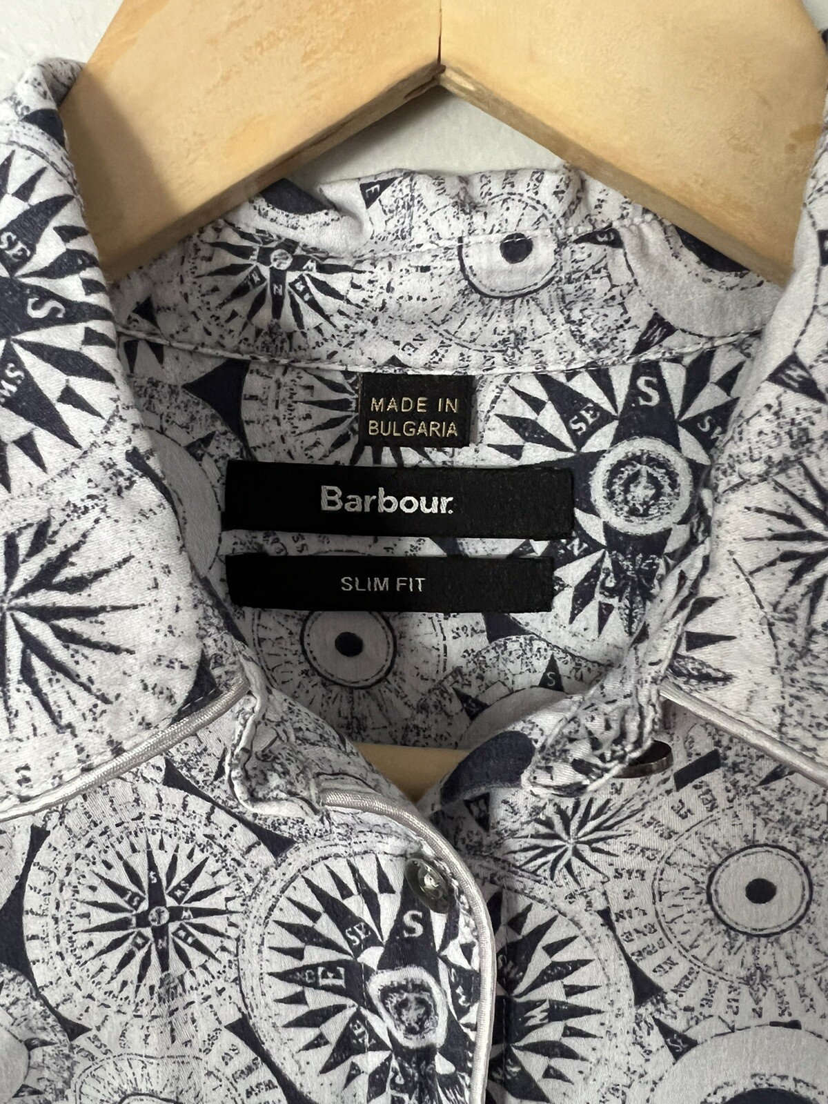 Barbour Slim For Compass Pattern Button Down Shir… - image 4