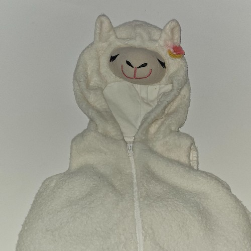 Carter's Llama Halloween Costume Baby Girl 6-9 Months 1-Piece Sherpa Sheep Lamb - Picture 2 of 9