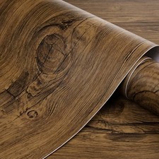 Wood Contact Paper Wood Peel and Stick Wallpaper Rustic Brown 15.8" x 118"