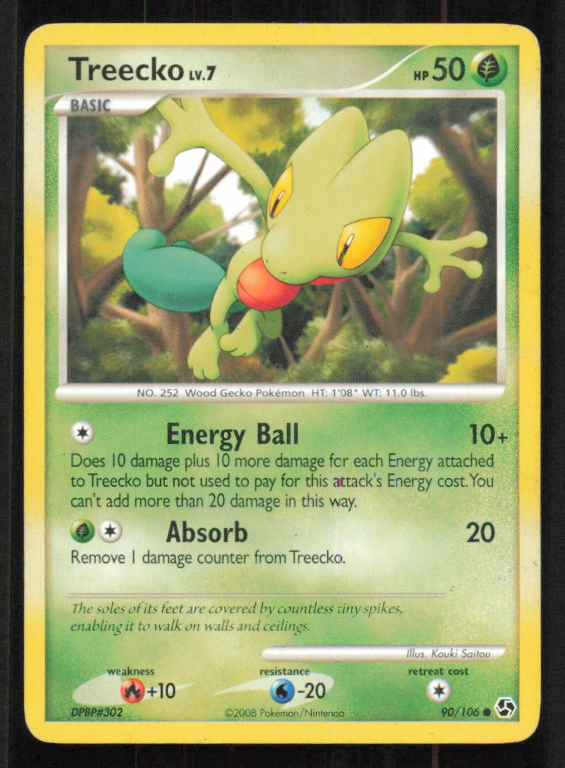 Treecko 90/106 Common Great Encounters Pokemon Moderately Played