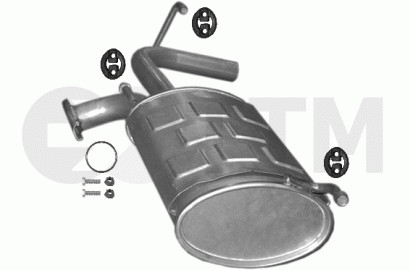 Silencieux arriere pour Suzuki Swift 1.3 berline 3 et 5 portes de 1989 a 2001