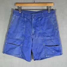 Vintage Ocean Pacific 1970s Blue Shorts Size 30 Made In USA Talon Zipper 70s VTG