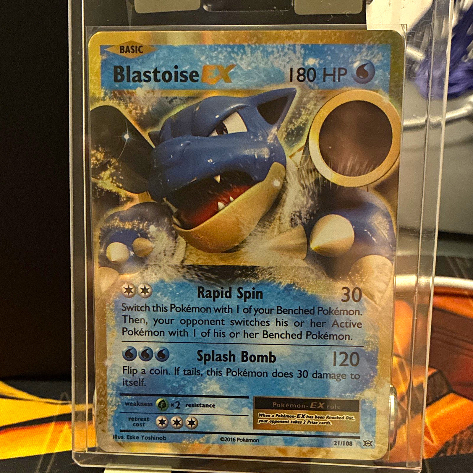 The Pokémon Company Blastoise EX 21/108 Evolutions Holo Ultra Rare English