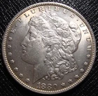 Better Date 1880-O Morgan Silver Dollar - Bright White BU - Wheel Mark