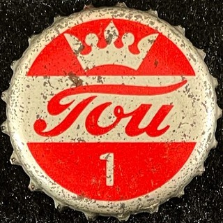 TOU 1 CORK LINED BEER BOTTLE CAP ROGALAND NORWAY VINTAGE NORWEGIAN CROWN ANTIQUE
