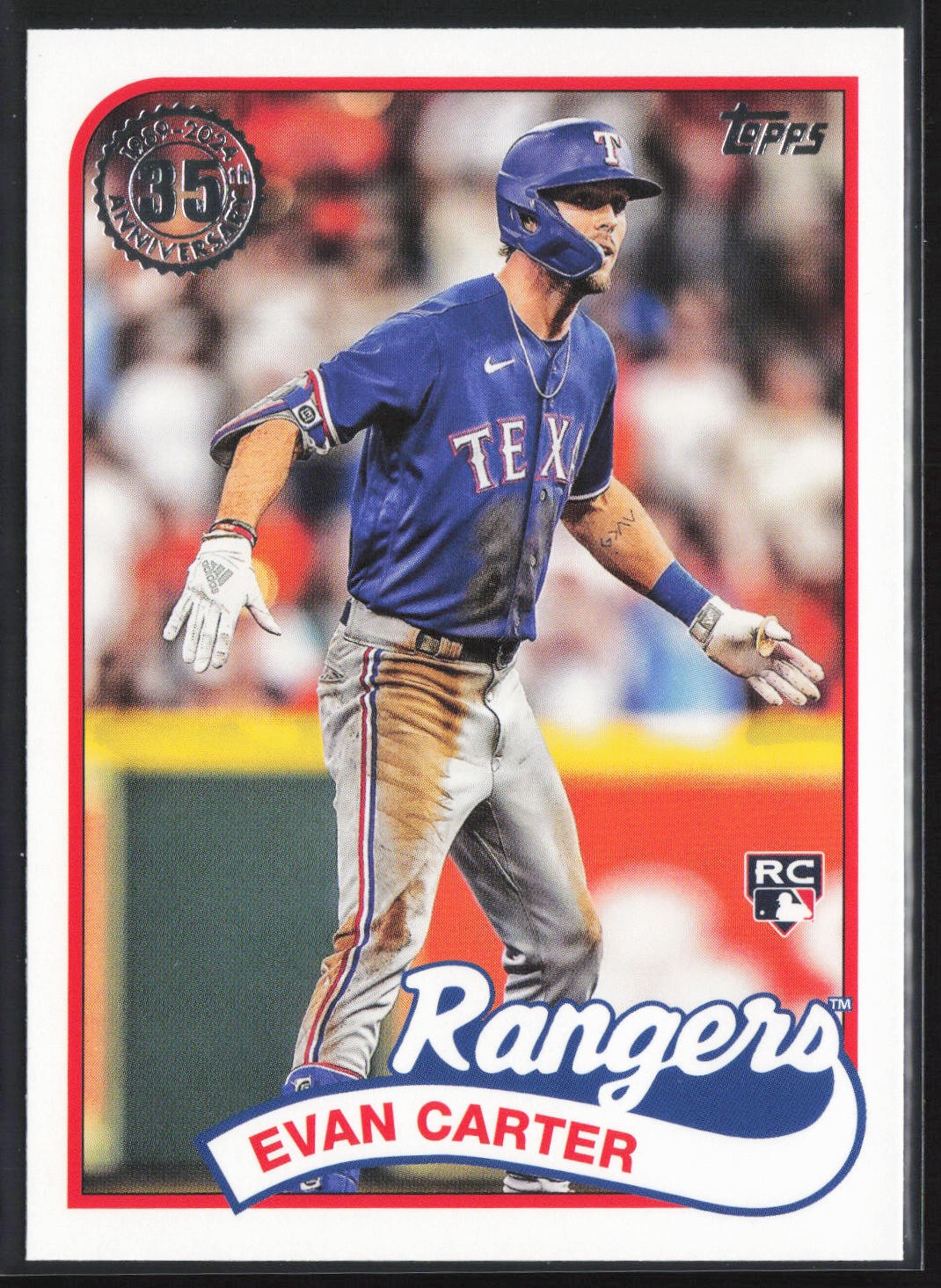 Evan Carter 2024 Topps 1989 35th Anniversary #89B2-45 Texas Rangers