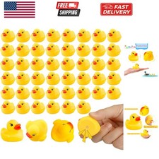 50Pack Mini Rubber Ducks, Rubber Duck Bulk Float Duck Baby Bath Toy, Shower B...