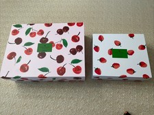 Kate Spade Nesting Box Set Cherries And Strawberries NEW Keepsake Box