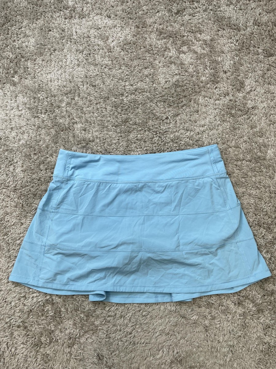 Lululemon Pace Rival Skirt Womens 10 Blue Running Tennis Skort W8AADT Shorts