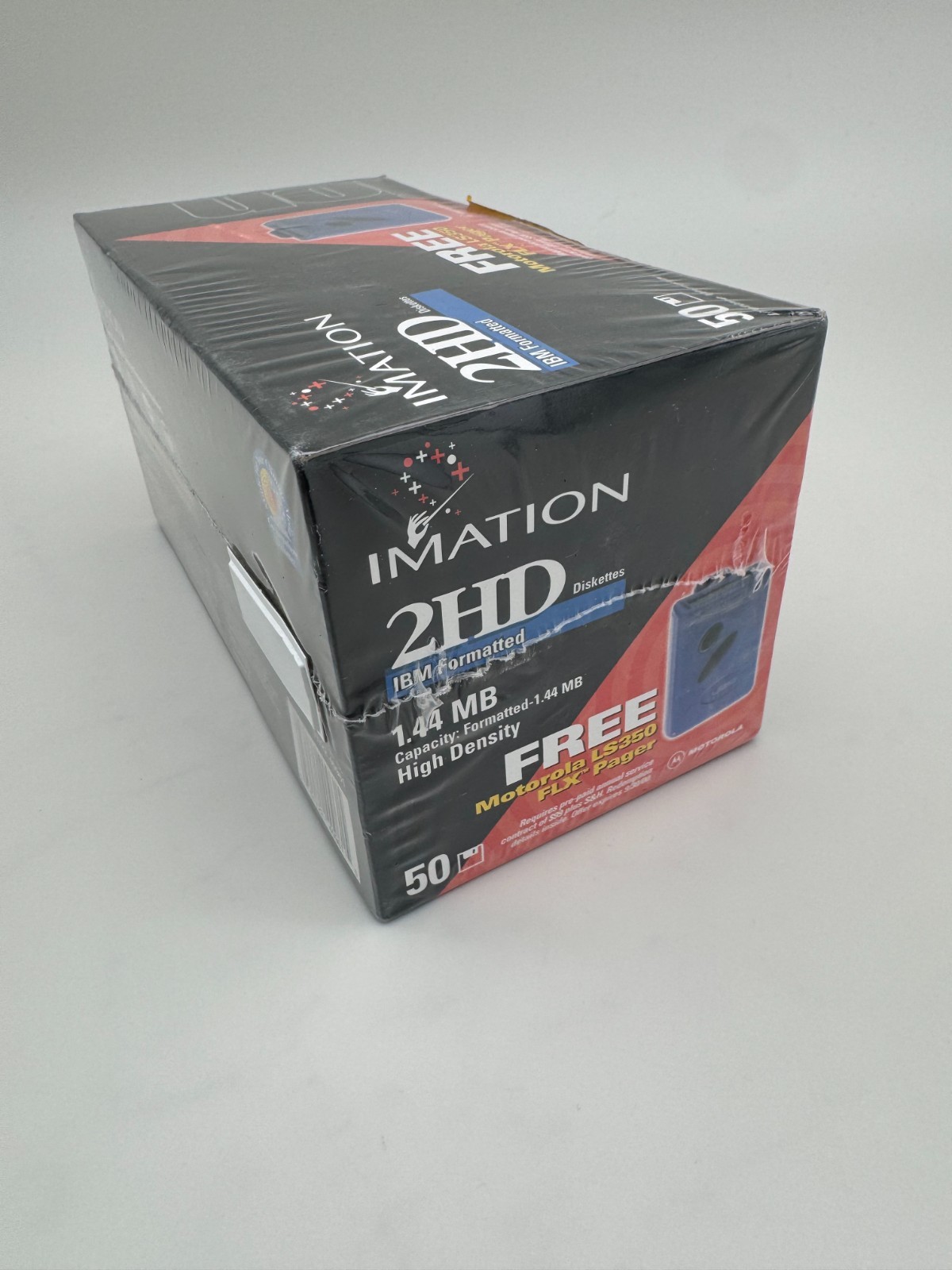 Imation 2HD 3.5” Floppy Disks 1.44MB 50-Pack Factory Sealed 1999 IBM Formated