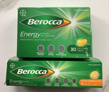 Berocca Vitamin C 30 Film Coated Tablets Magnesium Vitamin B12 & 15 Effervescent