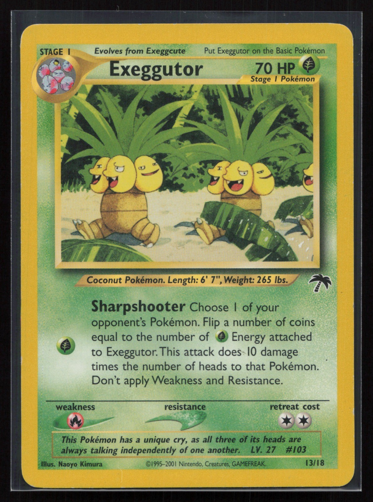 Exeggutor 13/18 Southern Islands Pokemon TCG Card