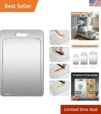 Smooth Edge, Non-Porous Titanium Cutting Board – Perfect for Meats and Veggies