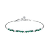 Armband Morellato Frauen Tesori Silber/Kristalle GrüN