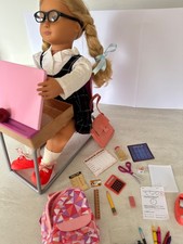 Our Generation Schoolgirl doll- outfit & School Desk Bundle