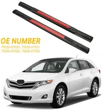2X For 2009-2016 Toyota Venza Black Roof Top Molding Trim Drip Sealing Strip Kit