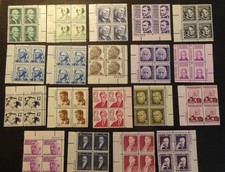 SCOTT #1278-1294 MINT NH 1965-1978 PROMINENT AMERICANS PLATE BLOCKS   STK #MR2