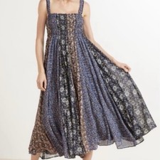 Free People Maxi Dress Women’s Sz Small Come Together Smocked Boho Gypsy Stretch