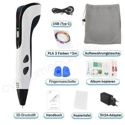 3D Druck Stift Pen DIY Zeichnen Für Kinder Filament PLA Geburtstag Geschenk 9m