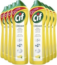 Cif Lemon Cream Cleaner Bottles 500ml - Pack of 8 Multi-Purpose Surface Cleaner 4.25 per litre