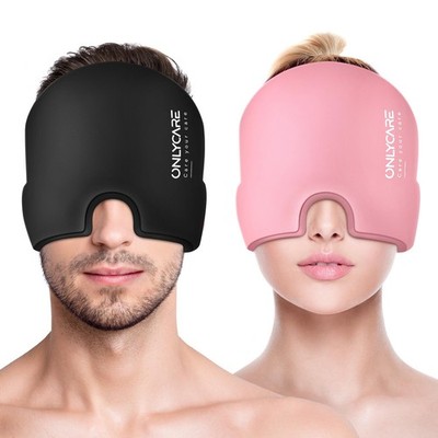 ONLYCARE Migraine Relief Cap, Soothing Gel Ice Headache Mask, Odorless, Hot/Cold