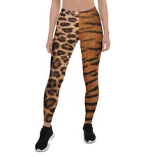 Leopard Print Leggings Animal Pattern Safari Style Women's