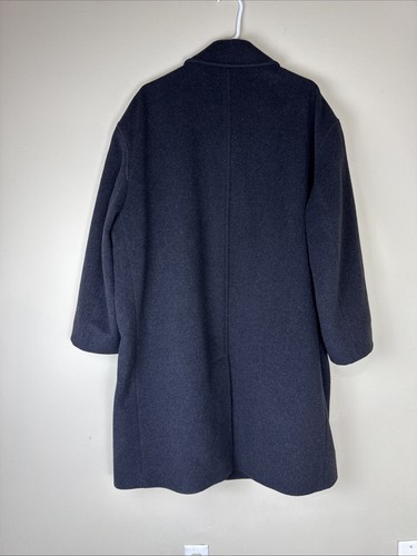 Brooks Brothers 100% Lambs Wool Men’s Long Over Coat Charcoal Gray 52 R Italy - Picture 4 of 23