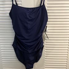 New Women "LaBlanca" Navy one piece swimsuit. Size 14