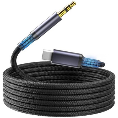 Aux to USB C, USB C to 3.5mm Audio Jack Cable 4.3 ft, Type C to Headphone Cord