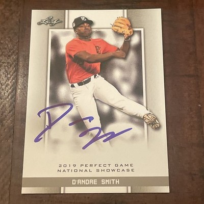 D'ANDRE SMITH 2019 ''1ST PRINTED'' LEAF PERFECT GAME NIKE RC #017 AUTO SIGNED IP