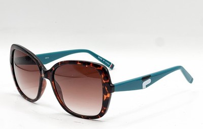 NEW FILA SFI183 HAVANA TEAL AUTHENTIC SUNGLASSES 56-17