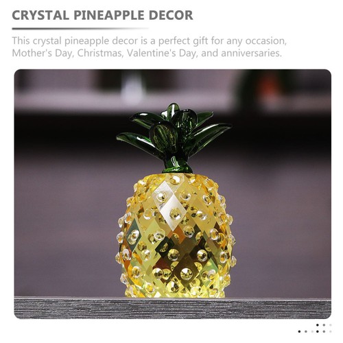 Crystal Pineapple Decoration Artificial Office Ornaments Home Figurine - Picture 3 of 12