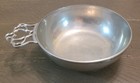 Vintage Hallmarked England Pewter Porringer Bowl Tray 1 Filigree Handle  — photo 2