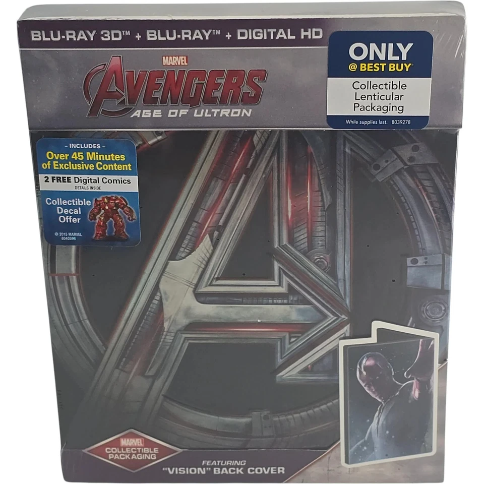 Avengers: Age Of Ultron Blu-Ray 3D+2D Steelbook Débossé Best Buy 2018 A Zone - Bild 1 von 4