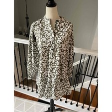 Elizabeth & James Green Floral Patterned Long Sleeve Dress Size Small