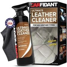 Leather Cleaner - pH Neutral, Non-Toxic & Non-Greasy - Gently Removes Stains ...