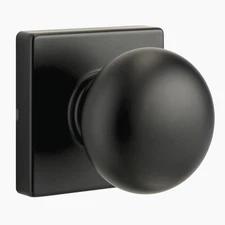 BRINKS Matte Black Door Knob Entry Lock Stylish Design Easy Install for Home