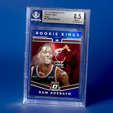 BAM ADEBAYO - 2017-18 OPTIC - ROOKIE KINGS - BLUE PRIZM /85 (RC) BGS 8.5 - HEAT